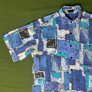 Men’s Large Vintage 90’s Hawaiian Shorts Sleeve Button Down